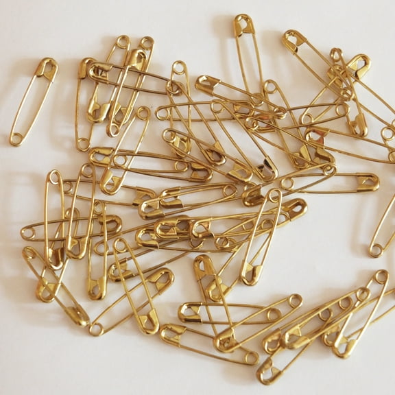 Safety Pins Size 0 (7/8") Gold Tone Bulk PK/100 Made in USA