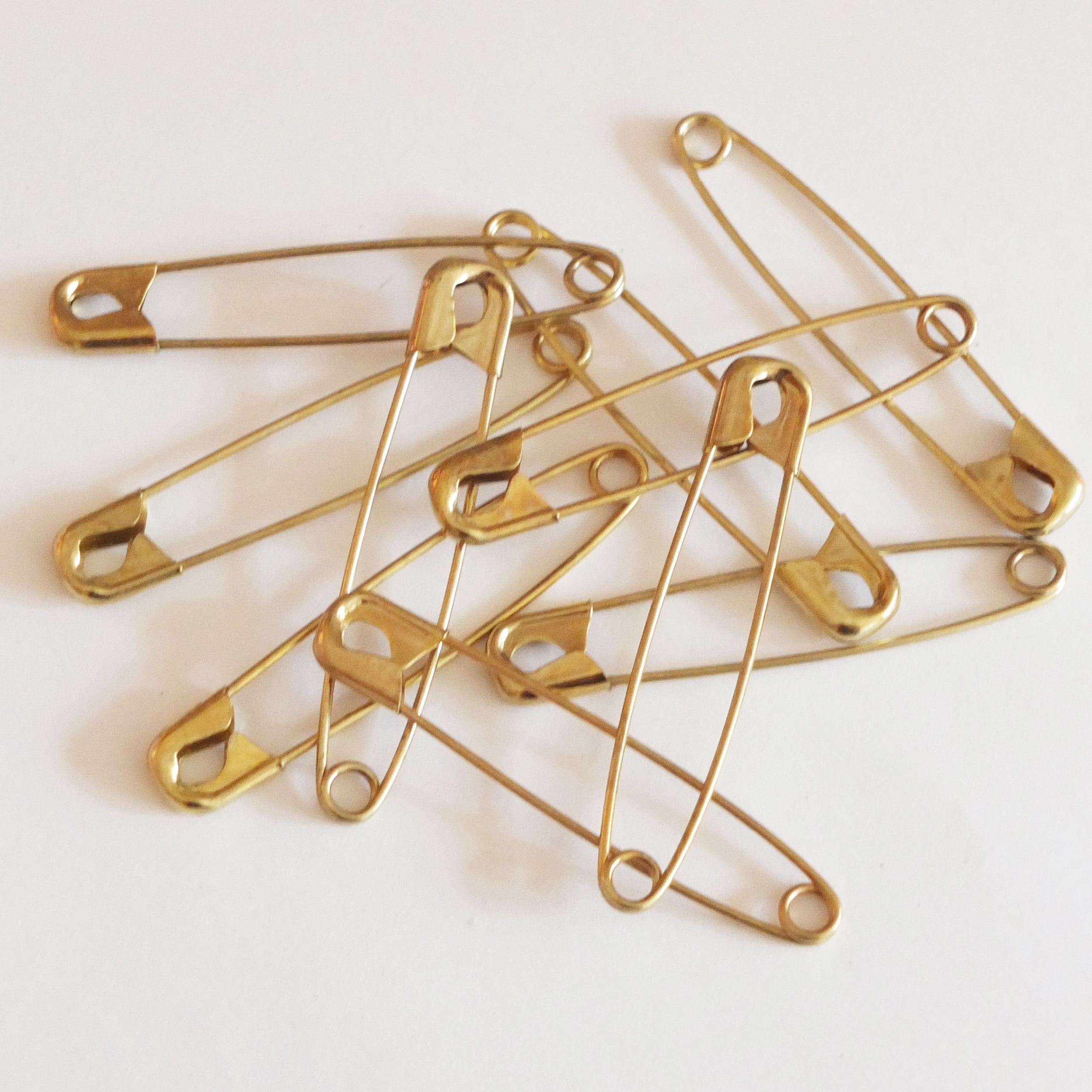 Safety Pins Size 4 (2 1/4") Gold Tone Bulk PK/100 Made in USA