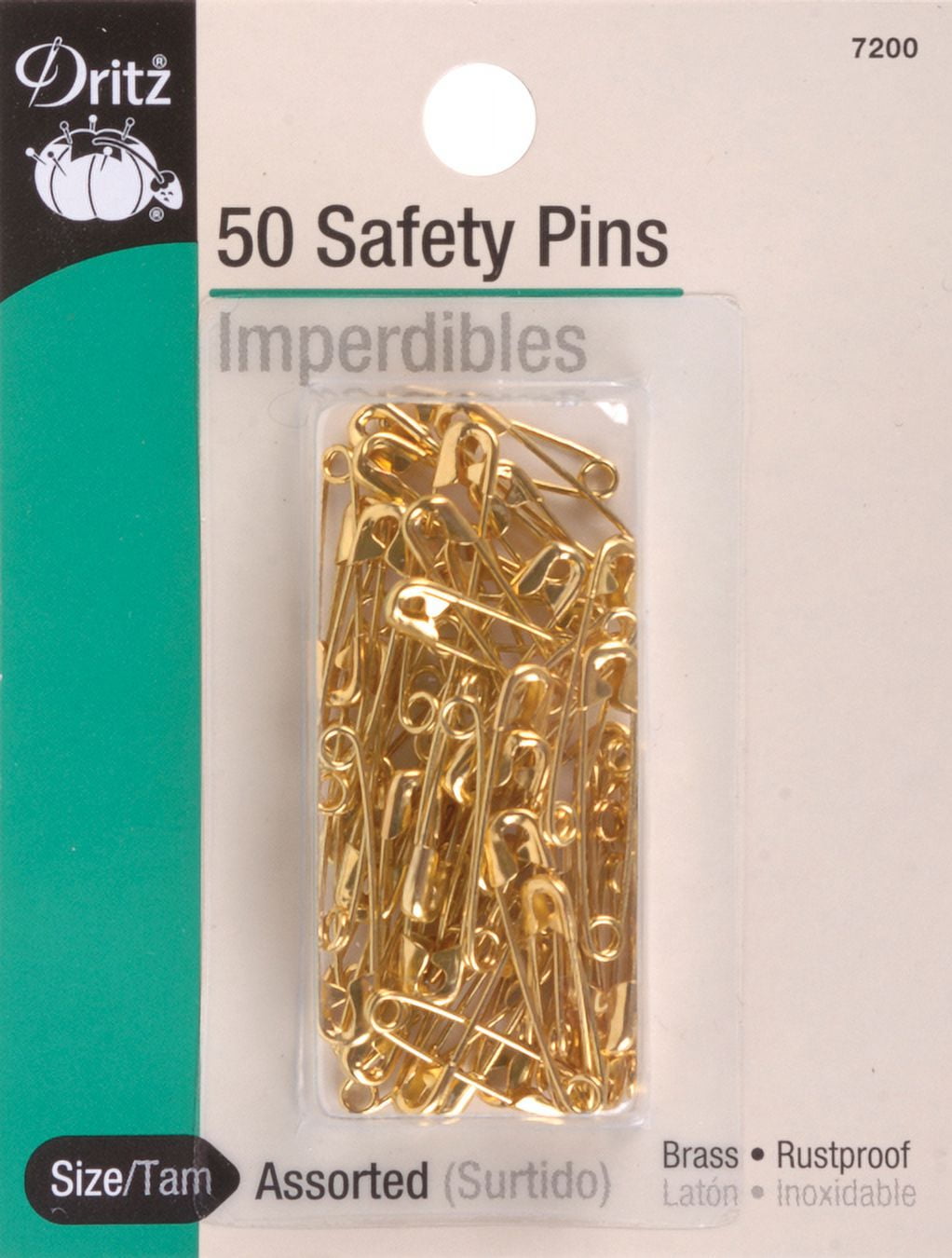 Safety PinsSizes 00 & 0 50/Pkg