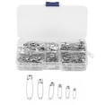 Safety Pins Small Tiny Stainless Durable Clothes Pins with 6 Different Sizes for Clothes Crafts