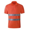 thumbnail image 1 of Safety Polo Shirt High Visibility - Reflective Shirt Short Sleeve Work Wear for Men and Women, 1 of 2