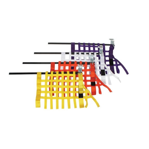 Speedway Motors Safety Racing Black Grand National Latch Release Window Net 16 x 24 with Quick Release Mounting Bar 34.25 Inch Universal Fit Nylon Durable Construction