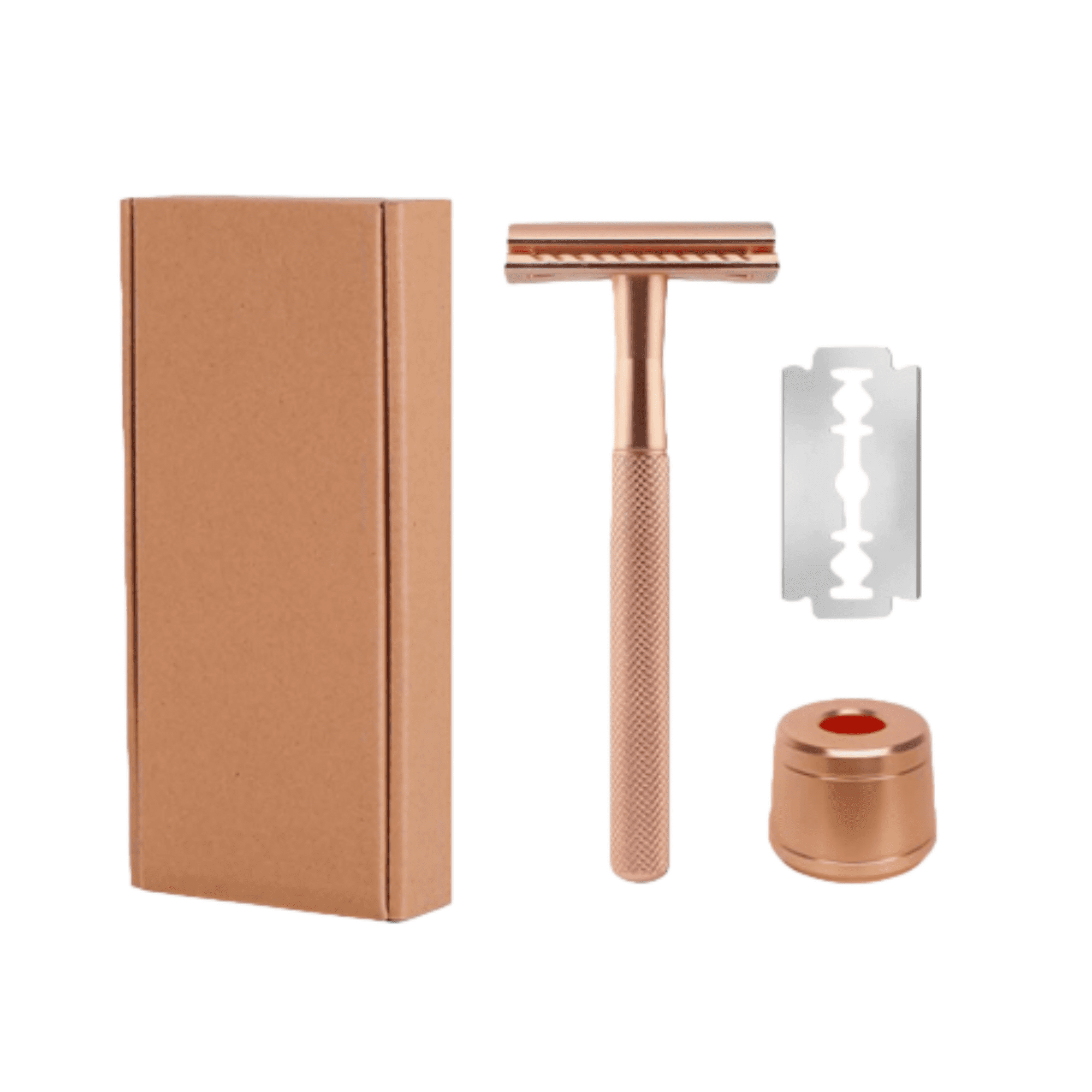 Opened Razor Safety Razor Open Double Edge Safety Razor 10 Blades with Base Rose ...