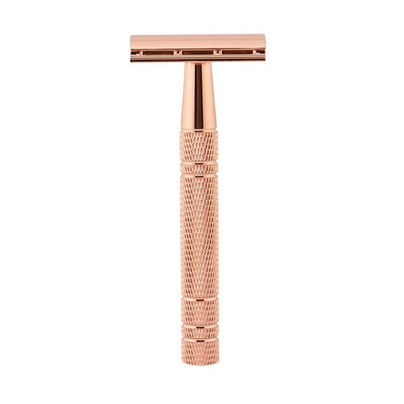 Safety Razor, Single Blade Razor, Rose Gold Double Edge Safety Razor for Women,with 10 Platinum Coated Double Edge Safety Razor Blades, Reusable Metal Razors for Men, Travel Single Blade Razor