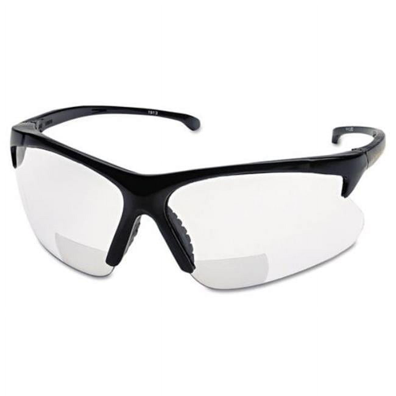 Safety Readers - Black Frame & Clear Lens - 2.5 Diopter V60 30-06 RX ...