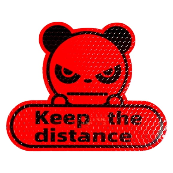 Safety Reflective Bike Sticker With Panda Pattern Easy Peeling Adhesive For Night Cycling And Commute