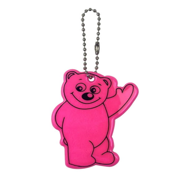 Safety Reflector Key Ring Bear Reflective Gear Keychain for Clothing Bag