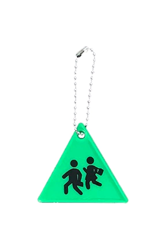 Safety Reflector Keychain Schoolbag Backpack Pendant Keyring Triangle Sidewalks Keychain Gifts for Women and Men