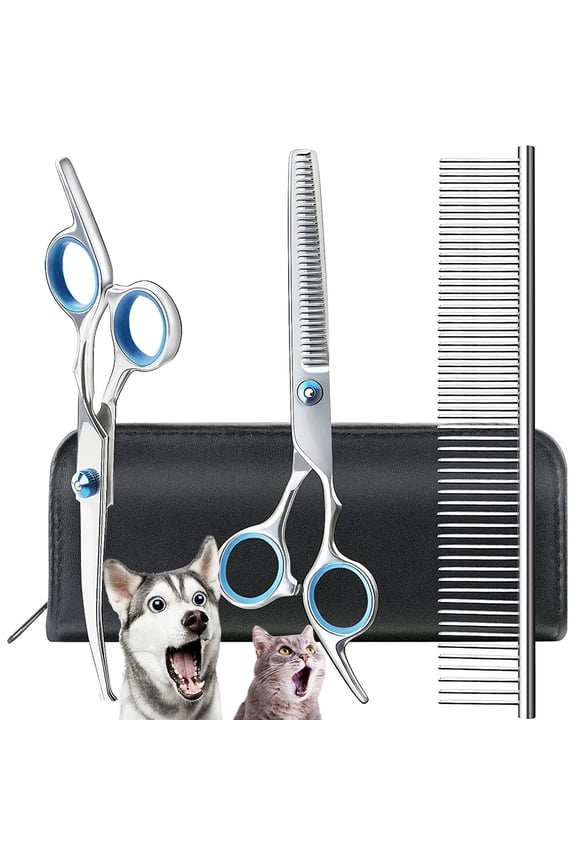 Safety Round Tip Pet Grooming Scissors Set Dog Cat Hair Cutting Tool Dog Cat Hair Care Grooming Scissors Kit