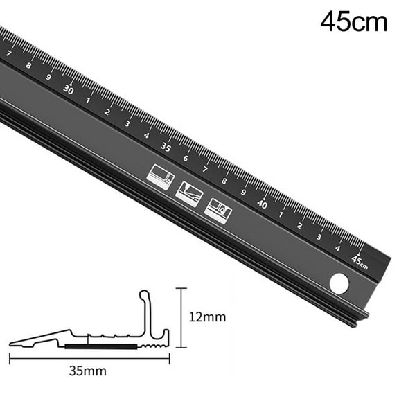 Safety Ruler Cutting Ruler Engineering Projects Comfortable Grip Design Non-Slip Backing Anti Bleeding Craft Ruler