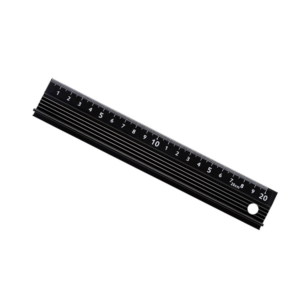 Safety Ruler with Clear Scale Linear Measurement Ruler Metal Crafting ...