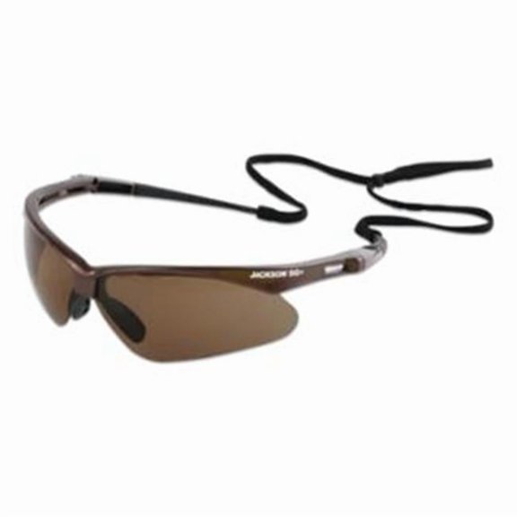 Safety SG+ Series Safety Glasses, Smoke Lens, Polarized, Polycarbonate,Hardcoat Anti-Scratch, Gunmetal Frame