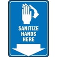 thumbnail image 1 of Safety Sanitize Hands Here Metal Sign, Hygiene Reminder Plaque For Home Business Public Use, Hand Sanitizing Sign, 8x12 Inch, 1 of 4