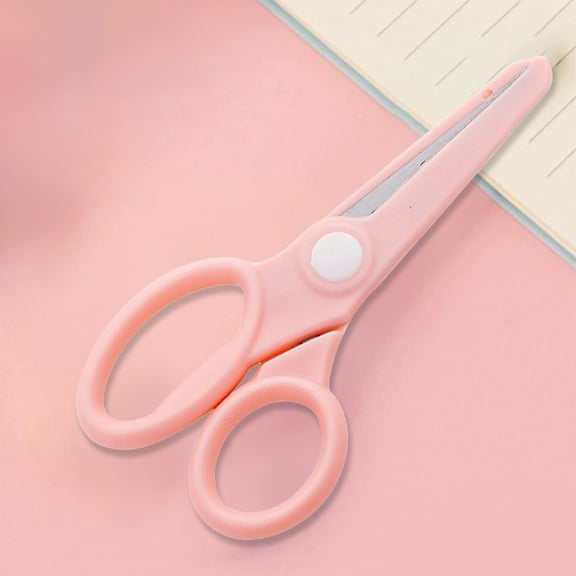Safety Scissors,5.12x2.36" Plastic Craft Scissors, Rounded Tip Paper Cutting Tool, Prevents Hand Pinching, Ideal For Art Project, Classroom, Toddlers Development Activity