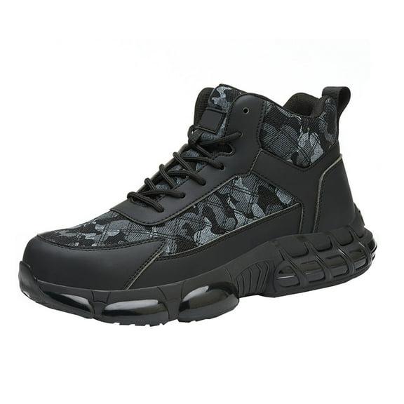 Safety Shoes Men Lightweight Work Shoes Women Cushioning Steel Toe Shoes Breathable Non-Slip Protective Shoes