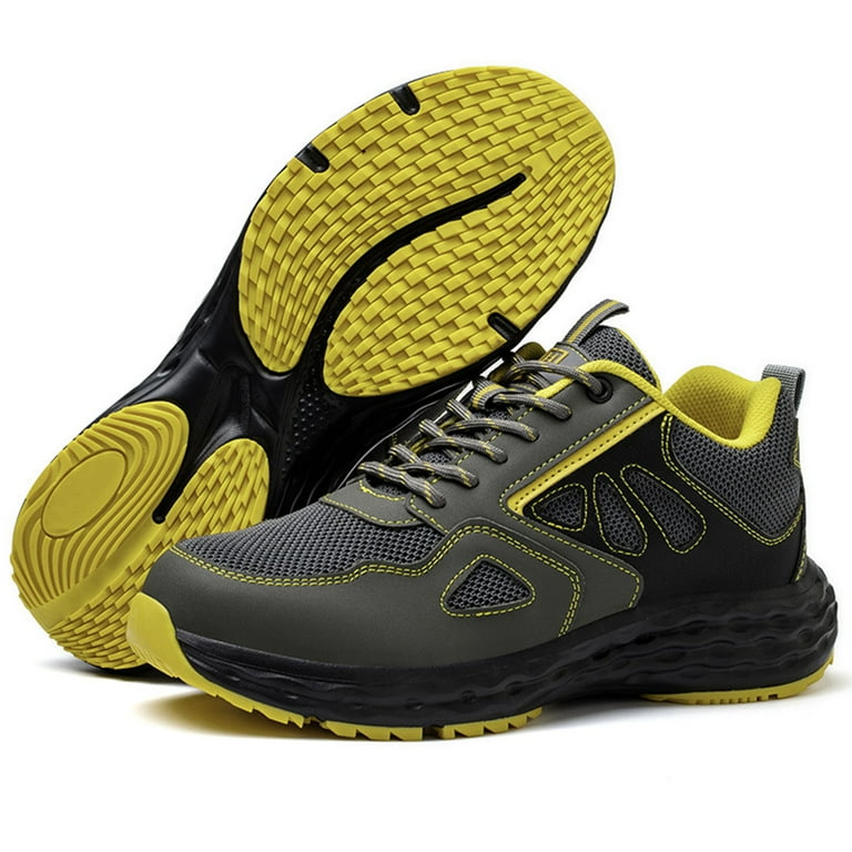 RENZHICHU Safety Shoes Men s Insulation Non Slip Breathable with Steel Toe Cap Fashion Sneakers EU38 45 Size EU45 Black