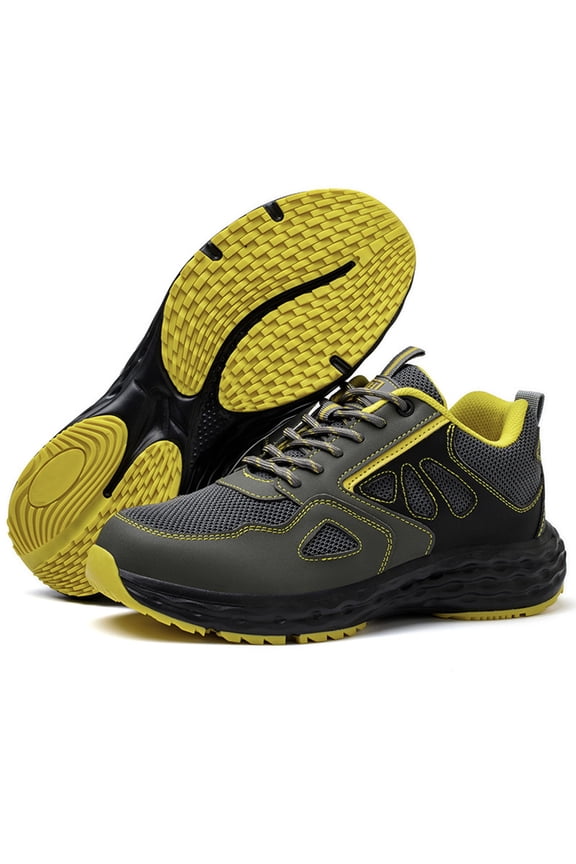Safety Shoes Men'S Insulation Non-Slip Breathable with Steel Toe Cap Fashion Sneakers EU38-45