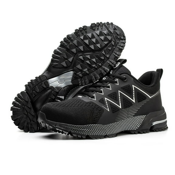 Safety Shoes Men'S Lightweight Air Cushion Work Shoes with Steel Toe Cap Anti-Shock Anti-Smashing Fashion Eu 37-46