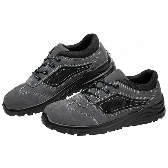Safety Shoes Men'S Work Shoes Cushioning Work Trainers Lightweight Anti-Smashing Steel Toe Shoes EU 36-46