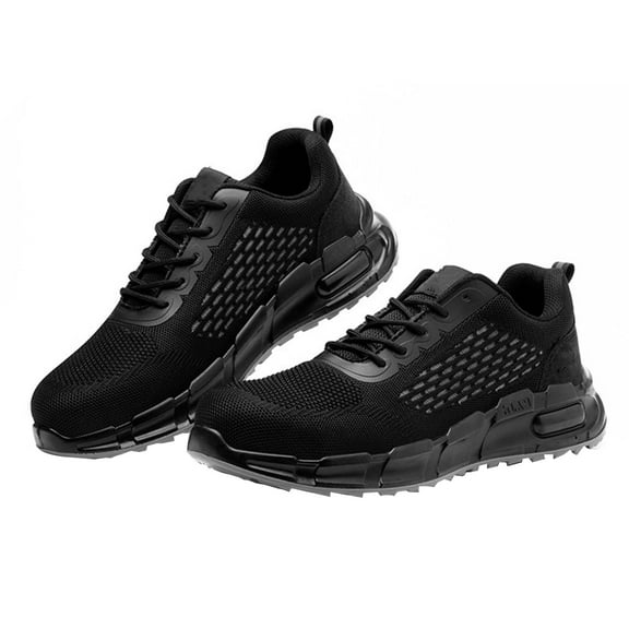 Safety Shoes Men Women Lightweight Work Shoes Sporty Non-Slip Protective Shoes Breathable Steel Toe Shoes EU 36-46