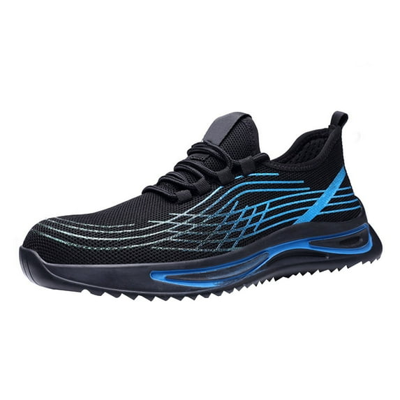Safety Shoes Men Women Lightweight Work Shoes Steel Toe Cap Shoes Non-Slip Sporty Work Trainers 7-10