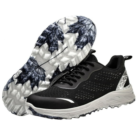 Safety Shoes Men's Lightweight Work Shoes Breathable Steel Toe Shoes Slip Resistant Sporty Protective Shoes EU 38-45