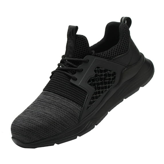 Safety Shoes Men's Work Shoes Lightweight Breathable Steel Toe Shoes Non-Slip Anti-Smashing Sneaker EU 36-46
