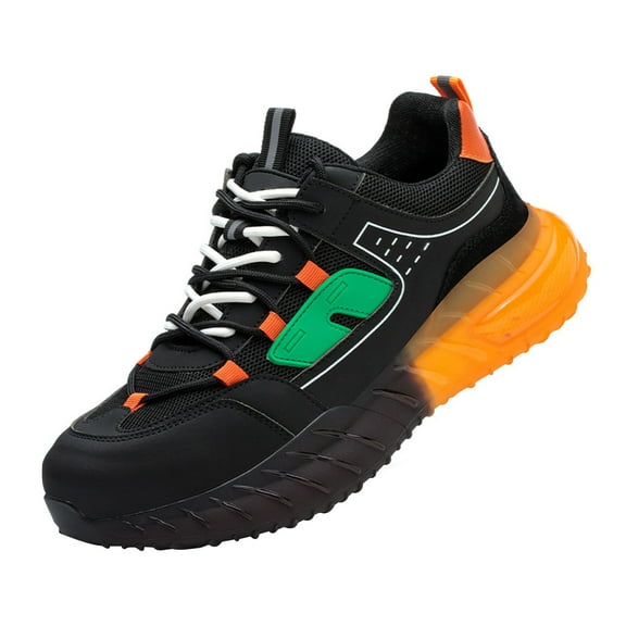 Safety Shoes Mens Womens Cushioning Steel Toe Cap Work Shoes Lightweight Breathable Safety Trainer Puncture Proof