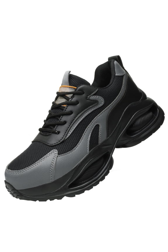 Safety Shoes Mens Womens Steel Toe Cap Work Shoes Lightweight Non-Slip Safety Trainer Breathable Puncture Proof 4-8