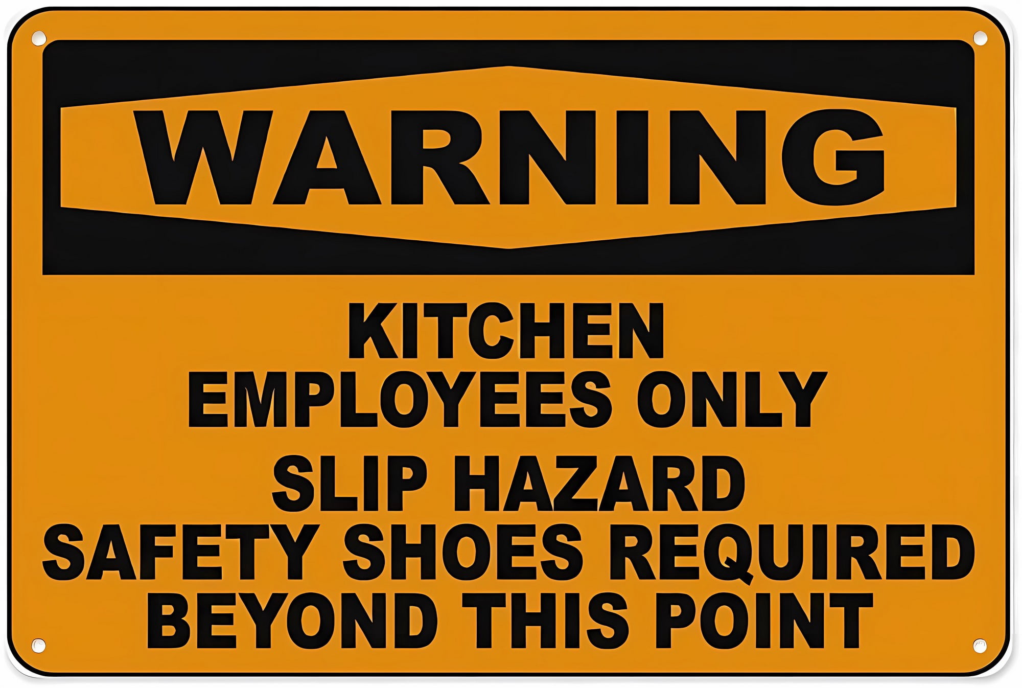 Safety Shoes Required Beyond This Point Sign - 12×8 Inches, Aluminum ...