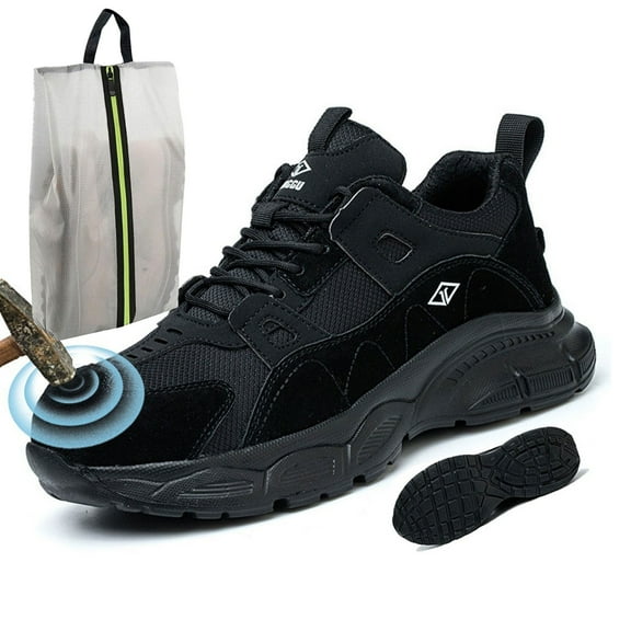 Safety Shoes Summer Shoes For Men Women Lightweight Comfortable Steel Toe Work Shoes With Anti-Slip, Anti-Puncture Construction Sneakers