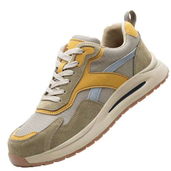 Safety Shoes for Men and Women, Work Shoes, Lightweight Steel Toe Cap Shoes, Comfortable Anti-Shock Fashion Eu 36-46