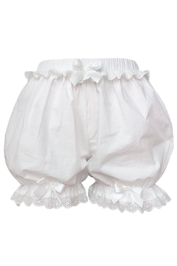 Safety Shorts Japanese Women Teen Girls Gothic Ruffled Lace Loose Underpants Cute Bowknot Pumpkin Short Pants Bloomers
