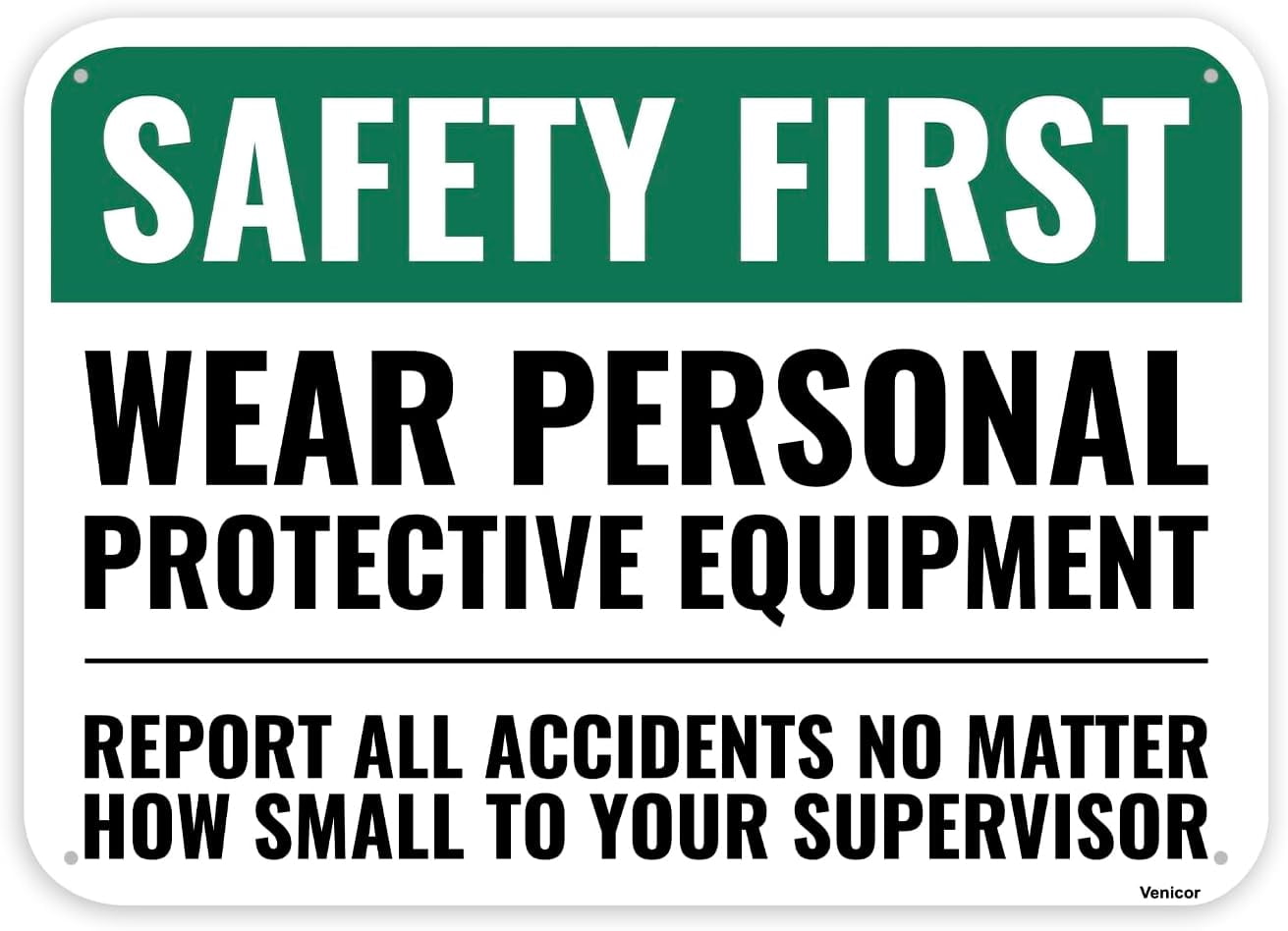 Safety Sign, 12 x 8 Inches - Aluminum - Safety Decorations Posters For ...