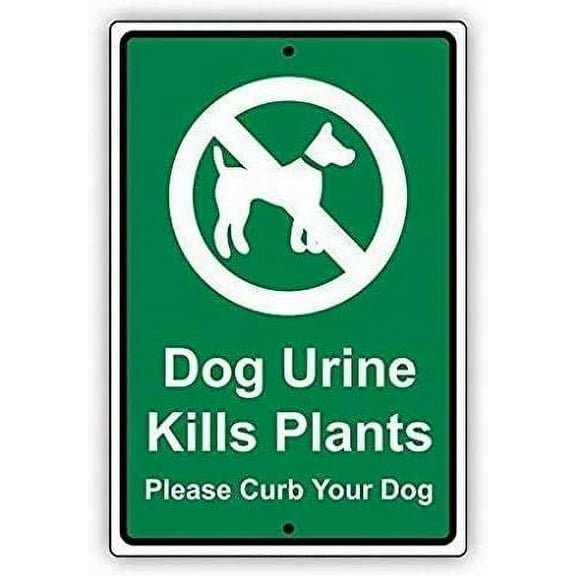Safety Sign 8x12 Danger Sign Dog Urine Kills Plants Please Curb Your Dog Warning Caution Tin Signs Metal Outdoor Street Road Decor