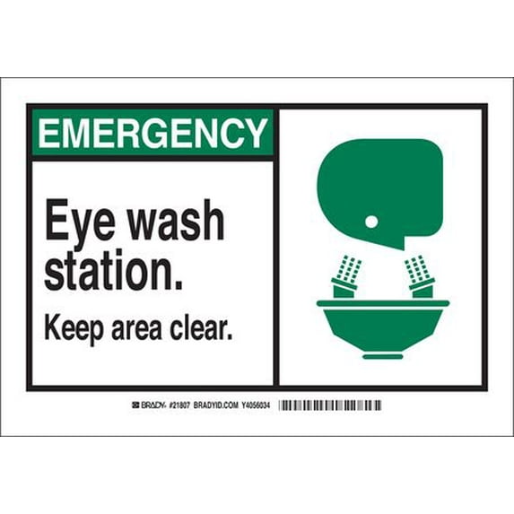 Safety Sign, Brady, 83760, 7"Hx10"W