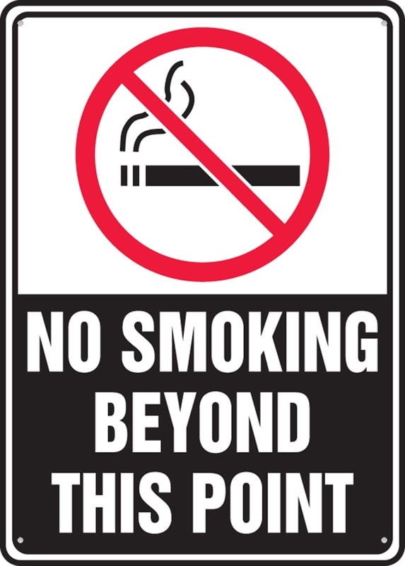 Safety Sign Graphic No Smoking Beyond This Point Outdoor Signs Aluminum ...