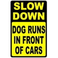 thumbnail image 1 of Safety Sign Notice Danger Slow Down Dog Runs in Front of Cars Tin Sign - 8"x12", 8"x12" Decor for Home, Business, Residential/Street Zones, 1 of 6