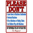 thumbnail image 1 of Safety Sign Notice Danger Warning 8x12 Tin Sign Decor Laundromat Rules & Liability Sign, 1 of 5