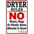 thumbnail image 1 of Safety Sign Notice Danger Warning 8x12 Tin Sign Dryer Rules Laundromat Sign for Laundry Room Bar Ranch Cafe Decor Metal Signs Novelty, 1 of 5