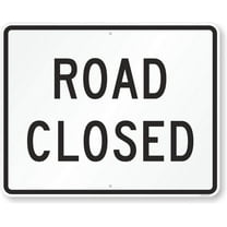 Safety Sign - Road Closed.8x12 Inch Metal Tin Sign UV Protected and Weatherproof,Notice Warning Sign