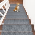 thumbnail image 1 of Safety Stair Treads with Reusable Adhesive, Non-Slip Carpet Stair Mats for Indoor Steps, Striped Pattern Runner for Home Security, 1 of 6