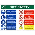 thumbnail image 1 of Safety Starts Here Site Safety Multi Message Safety Board Metal Sign Danger Warning Notice Safety Tin Sign 8x12 Inch, 1 of 5