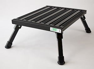 Black Aluminum Foldable Safety Step Stool with 1000 Pound Capacity