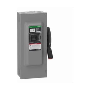 Safety Switch, Fusible, DPST, Single Phase, NEMA 1, Indoor, Steel VH223N