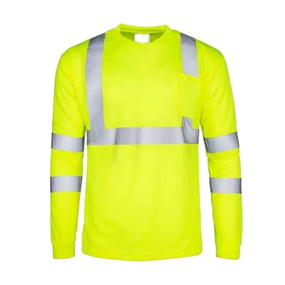 Safety T-Shirt Summer Long Sleeve Shirts High Vis Shirts with Reflective Strips