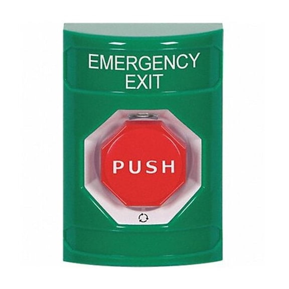 Safety Technology International Emergency Exit Push Button,Green,SPDT CA2