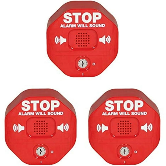 Safety Technology International, Inc. STI-6400 Exit Stopper Multifunction Door Alarm - Three Pack
