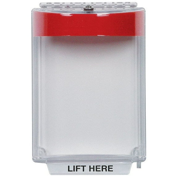 Safety Technology International Pull Station Cover w/Horn,Flush,Red STI-13020NR