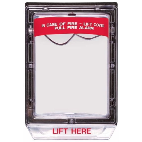 Pull Station Guard, Polycarbonate, Flush Mount, 6 7/8 in W x 8 7/8 in H x 3 1/4 in D, Clear